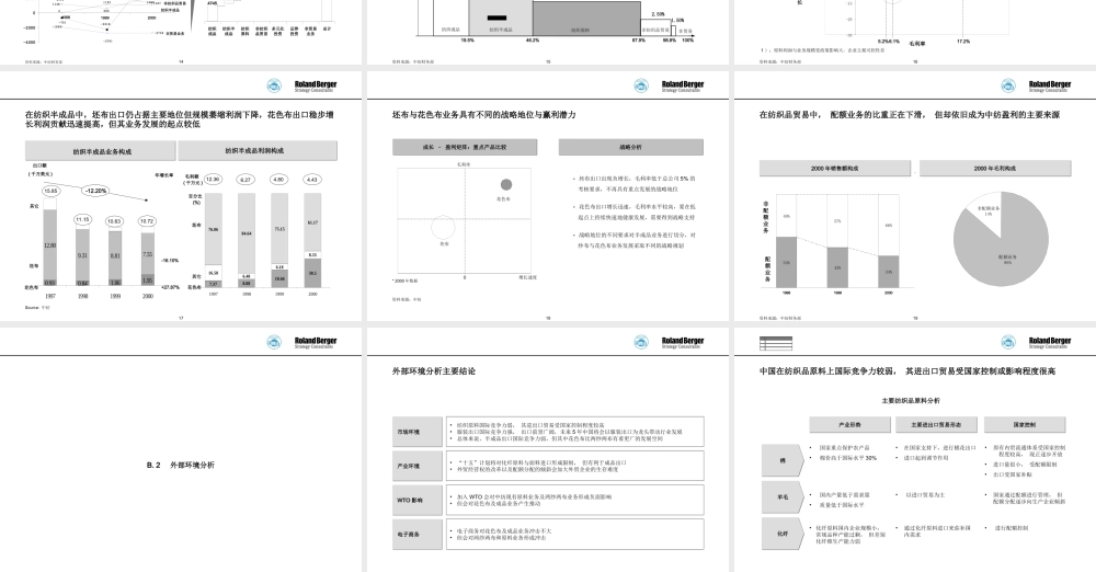 罗兰贝格 中国纺织进出口总公司五年战略规划ppt