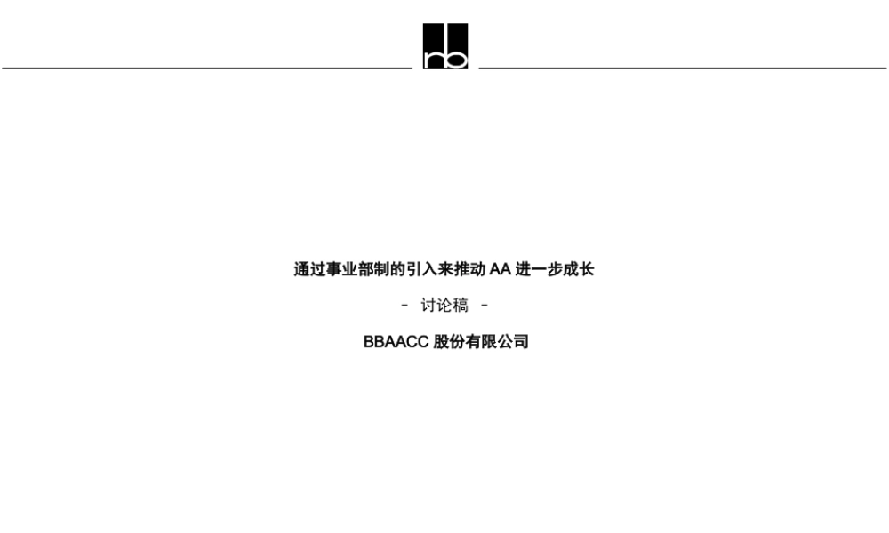 罗兰贝格—长虹事业部制建议书