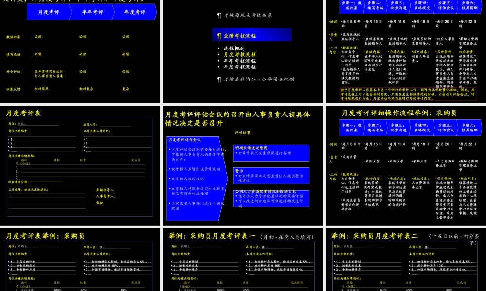 麦肯锡－康佳集团业绩评估操作手册