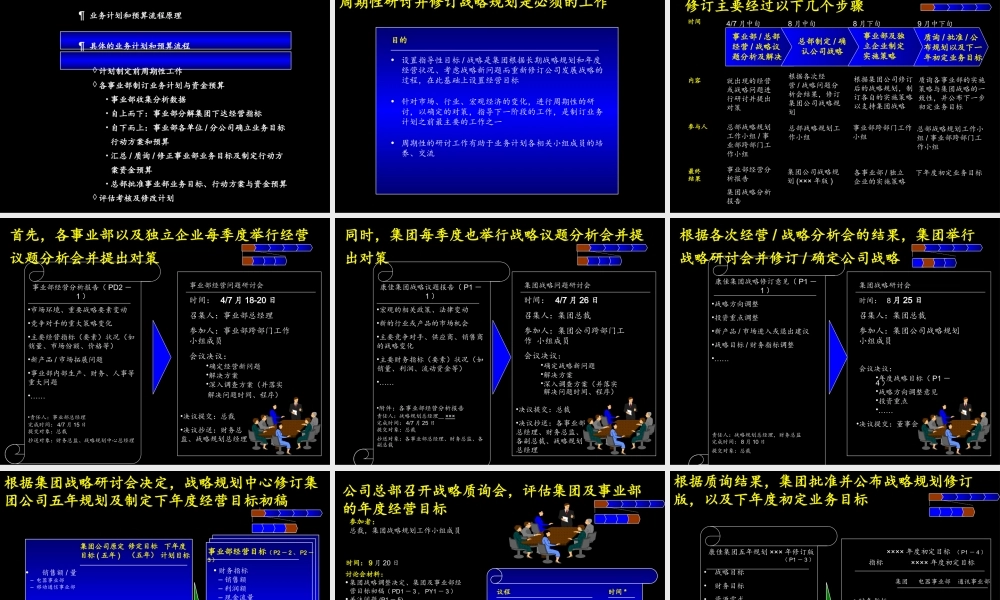 麦肯锡-康佳系列手册之业务计划和资金预算操作手册