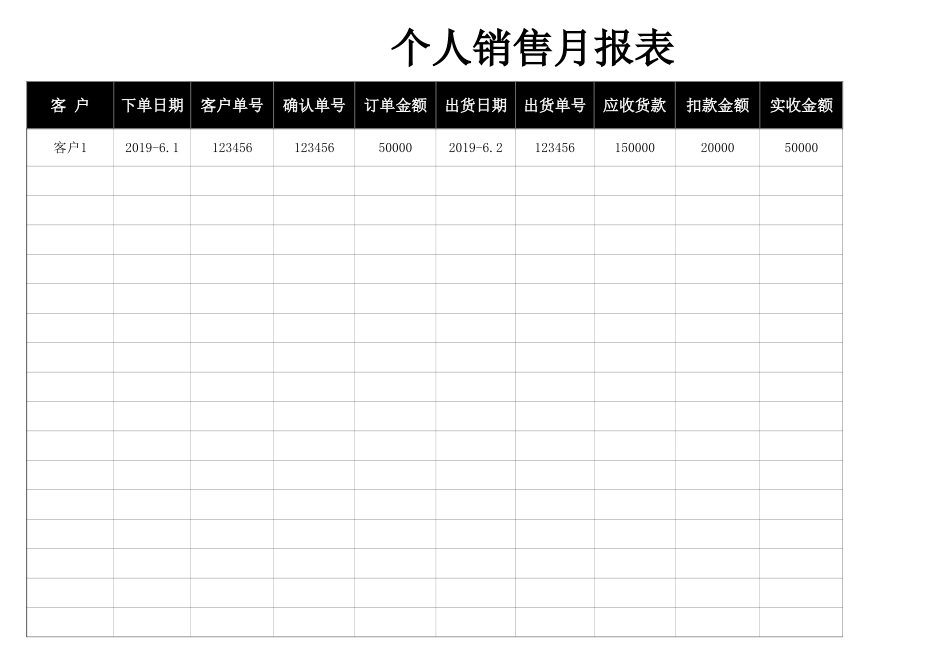 个人销售业绩统计表—自动统计表_第1页