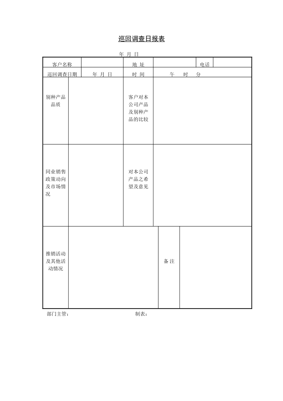 巡回调查日报表_第1页