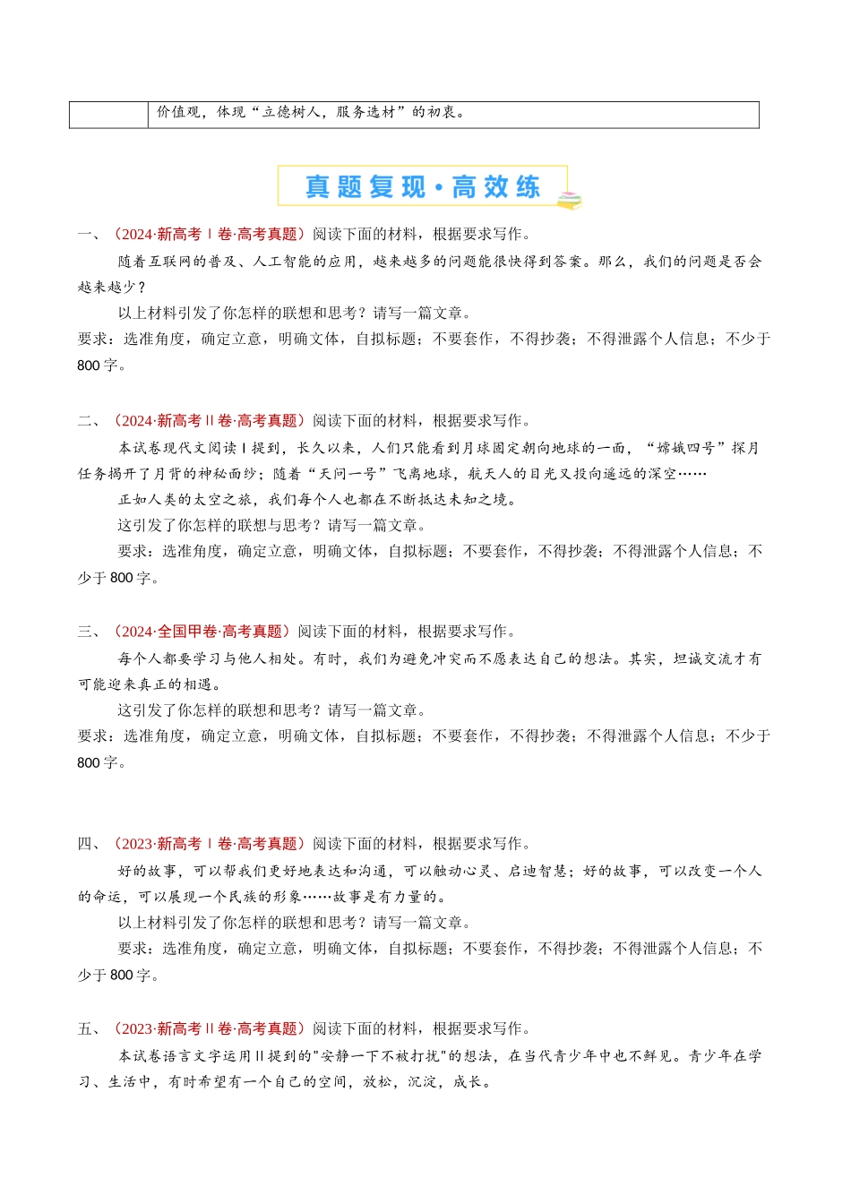 专题 大作文（学生卷）_第3页