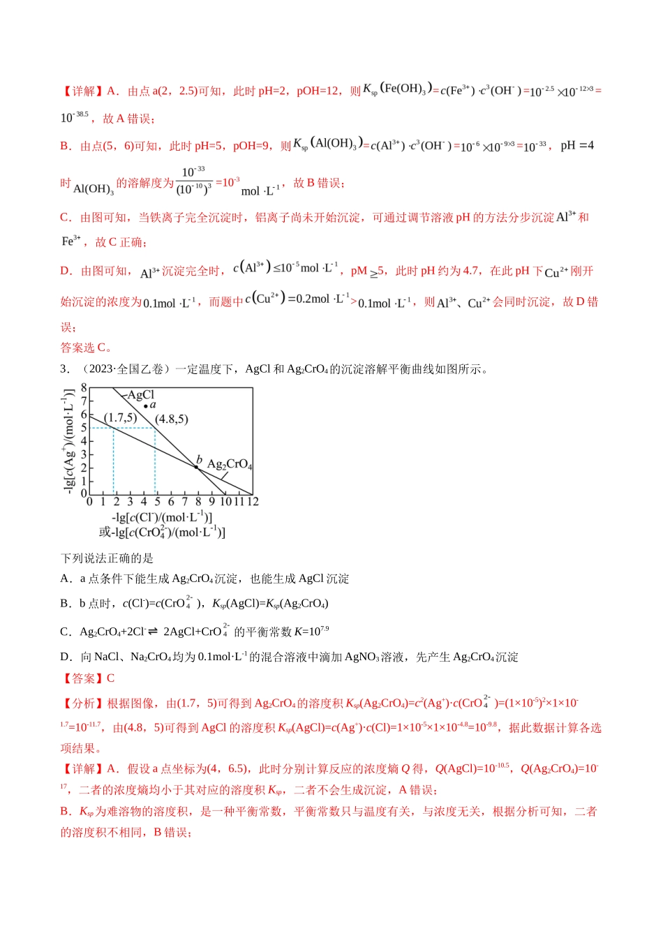 专题水溶液中的离子反应与平衡（解析版）_第2页