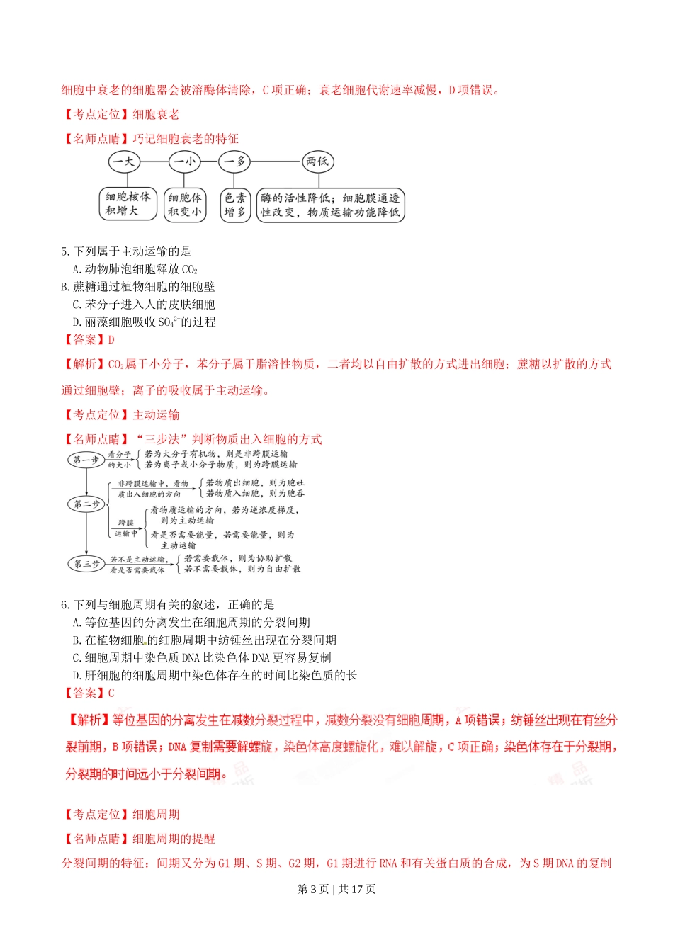 2016年高考生物试卷（海南）（解析卷）_第3页