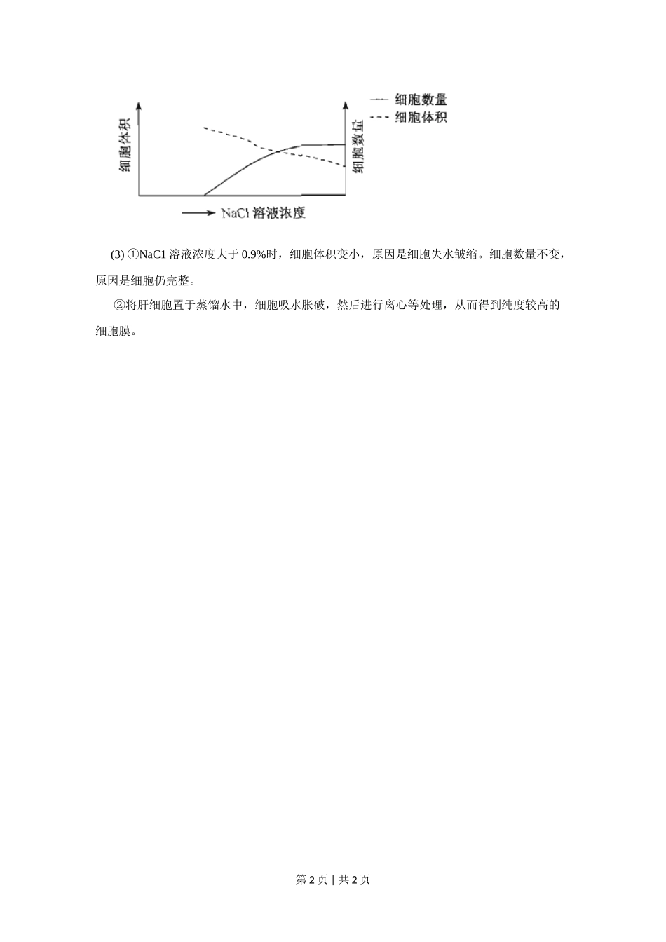 2015年高考生物试卷（浙江）【10月】（答案）_第2页