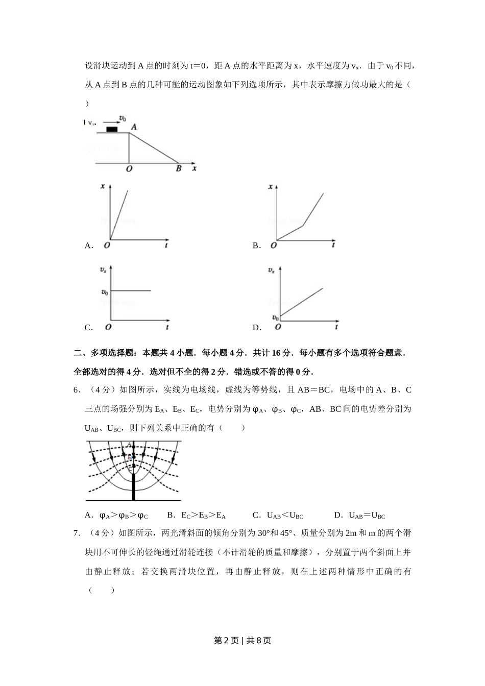2008年高考物理试卷（江苏）（空白卷）_第2页