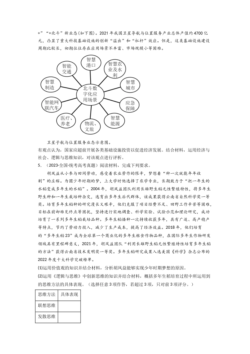 专题14  科学思维与创新思维-2023年高考真题和模拟题政治分项汇编（原卷版）_第2页