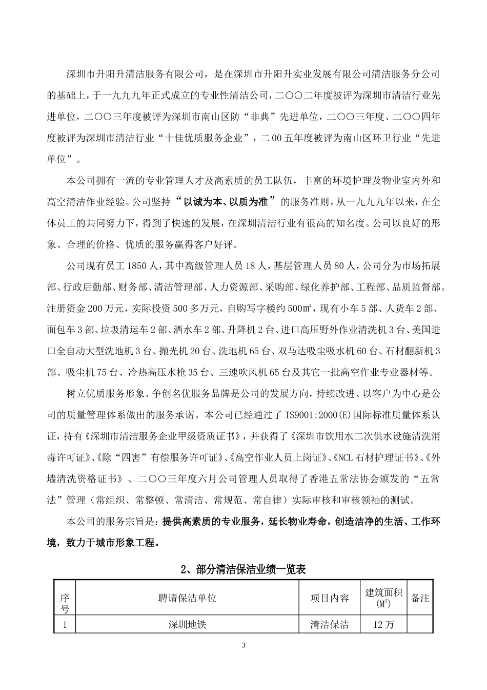 联通大厦清洁投标书_第3页
