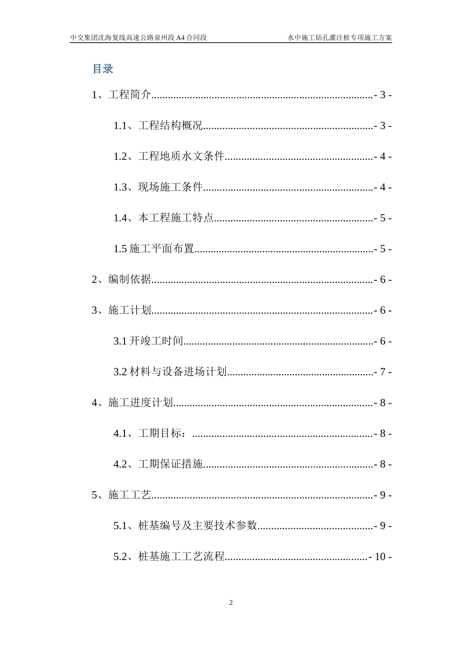 水中施工钻孔灌注桩专项施工方案_第2页