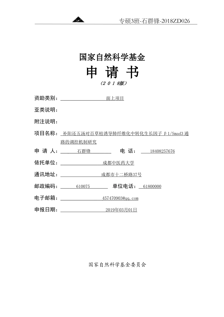 国自然标书_第1页