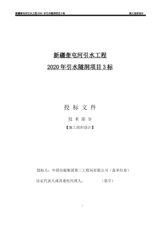 2020引水工程投标文件图纸（404页）