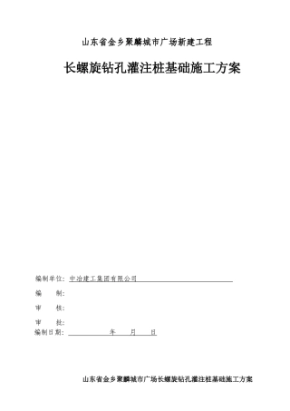 长螺旋钻孔灌注桩施工专项方案