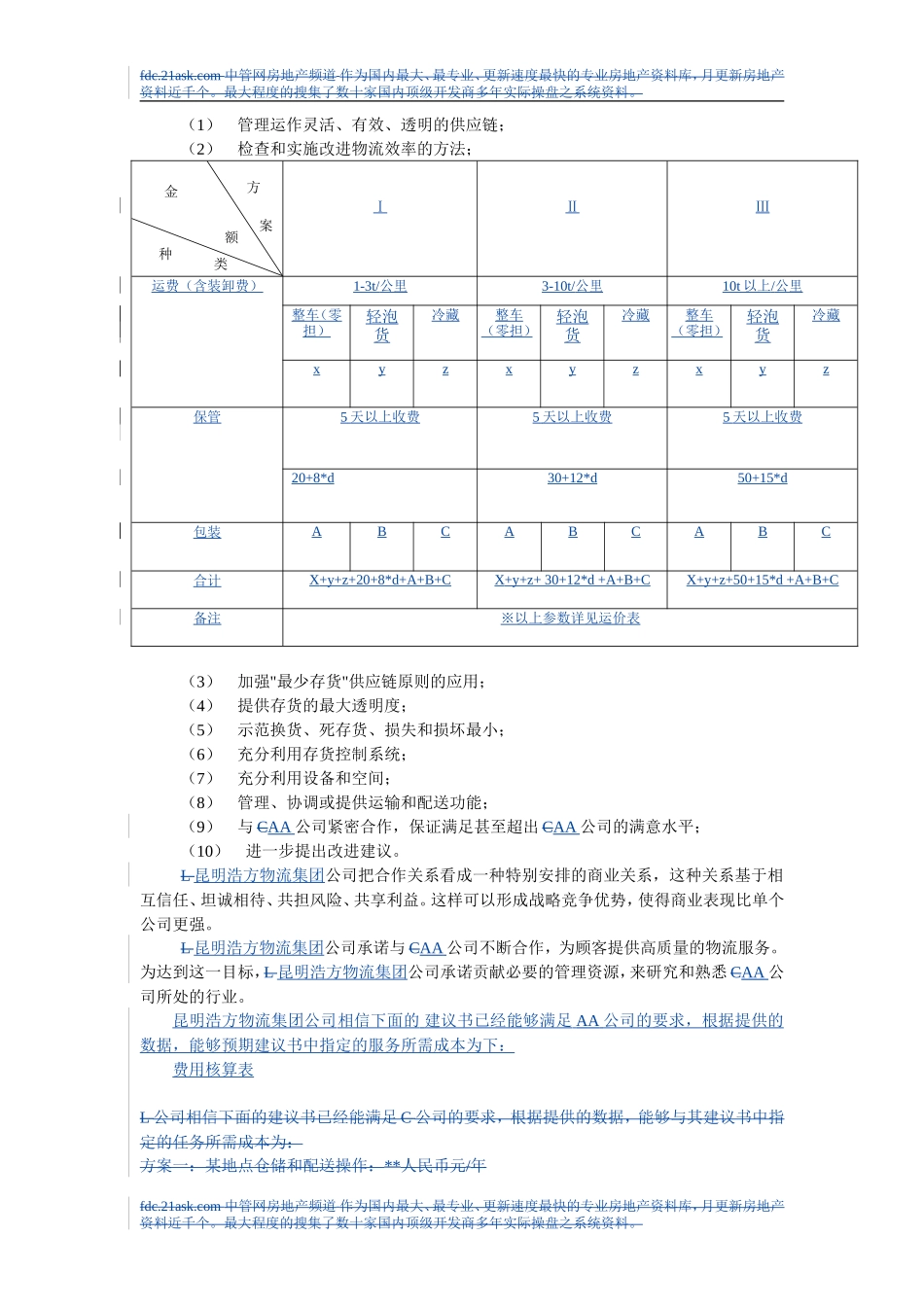 某物流公司物流项目投标书_第2页