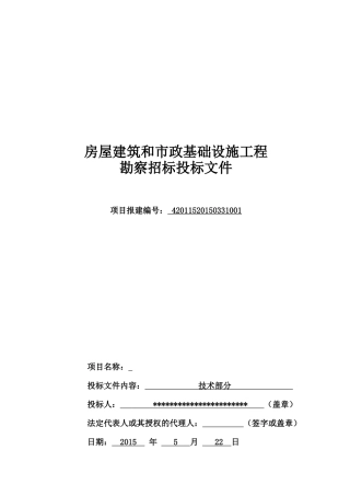 勘察技术标投标文件
