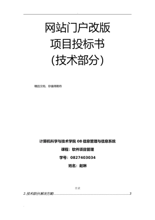 软件开发投标书