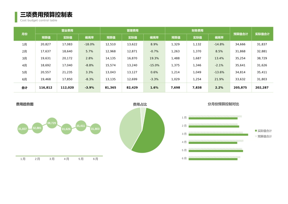 财务三项费用预算表_第1页