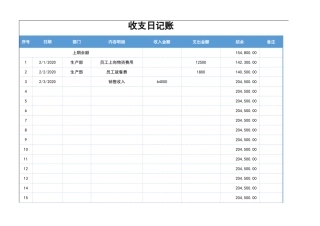 收支日记账
