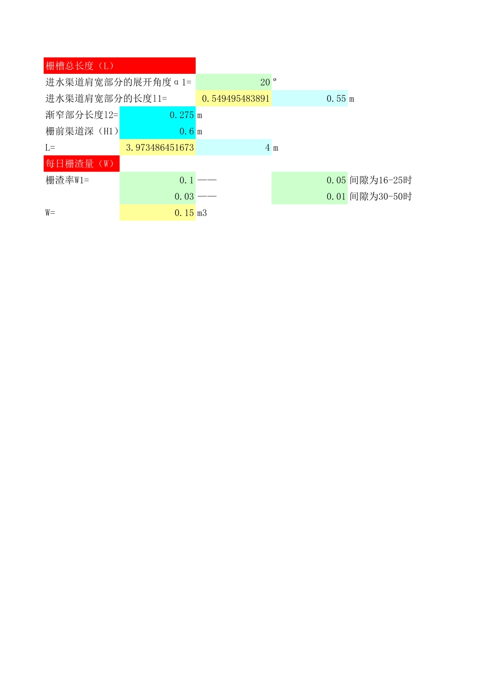 格栅计算公式_第2页