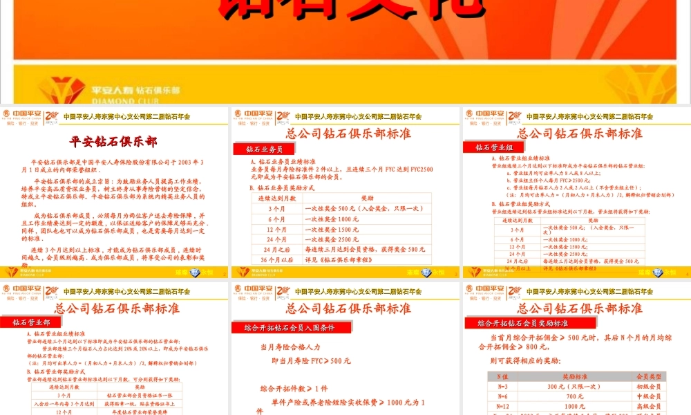 平安人寿钻石年会执行策划方案
