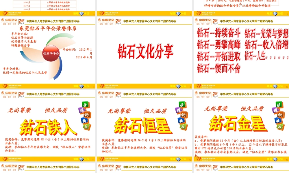 平安人寿钻石年会执行策划方案