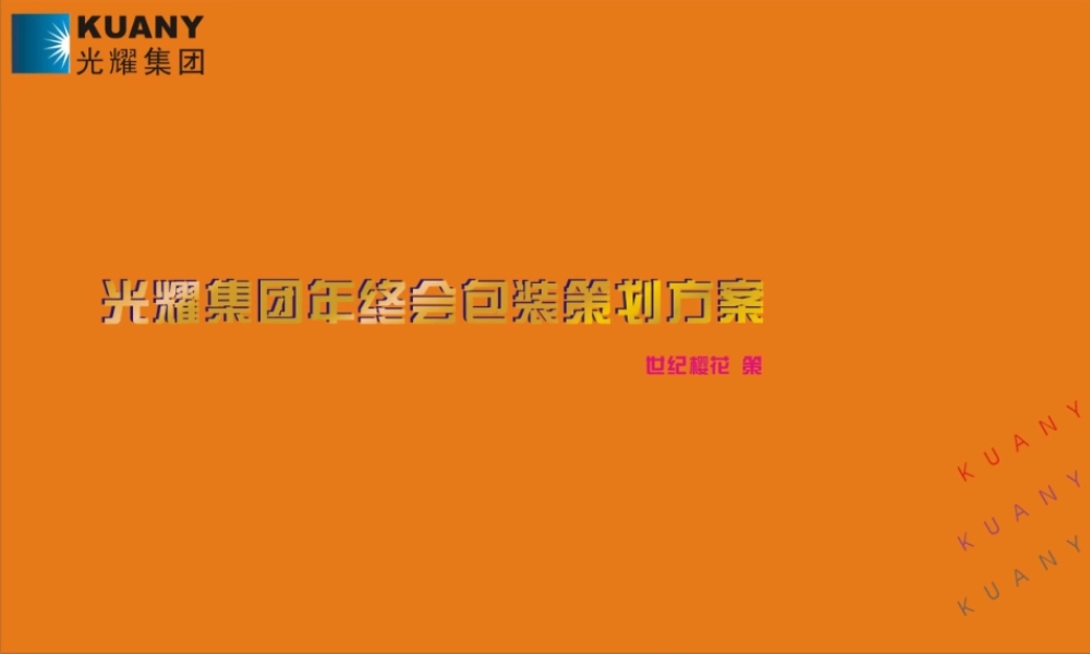 光耀集团年会包装方案