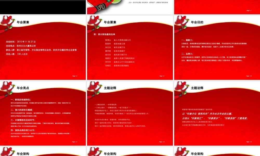 印象开化_领秀风华-杭州开化商会年会策划方案