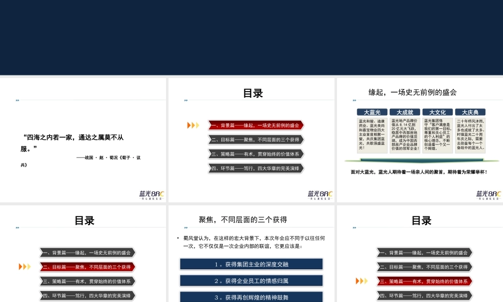 蓝光BRC公司年会策划方案