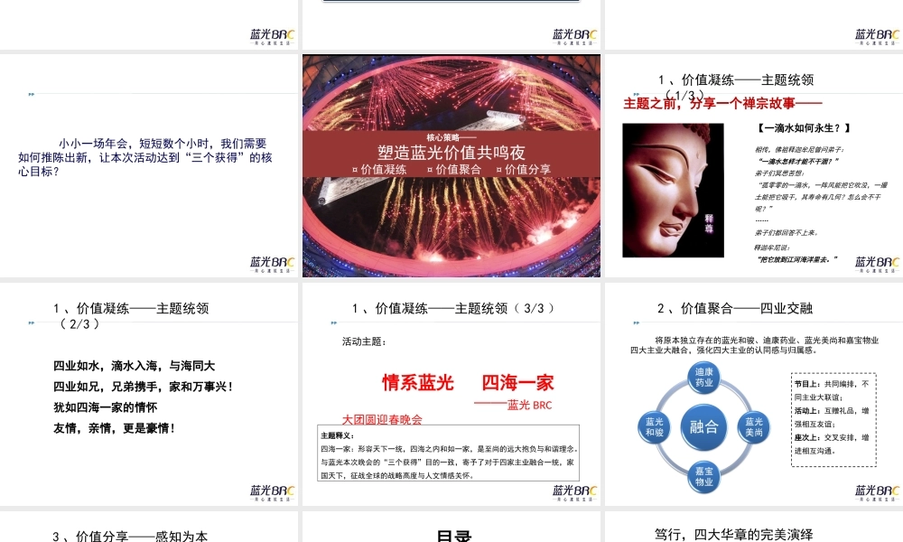 蓝光BRC公司年会策划方案