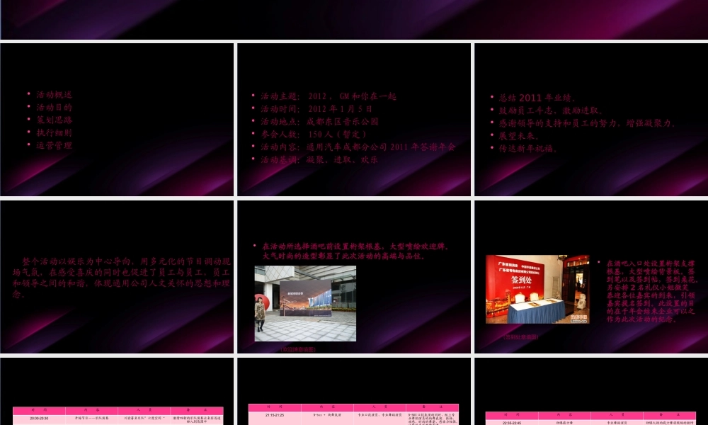 2011通用汽车年会策划案