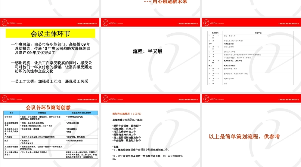 耀光纺织2010年会策划书