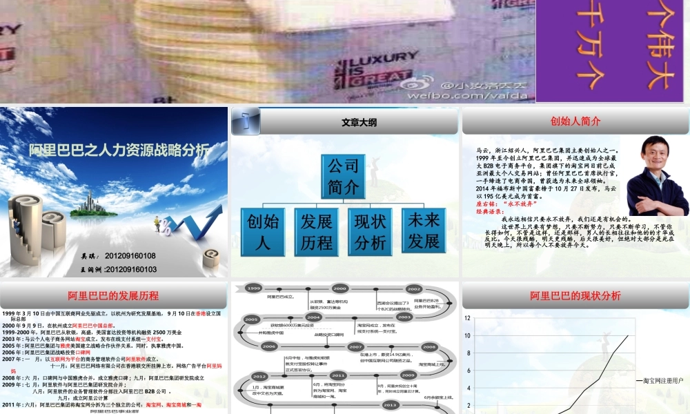 35、阿里巴巴的人力资源战略分析最终版