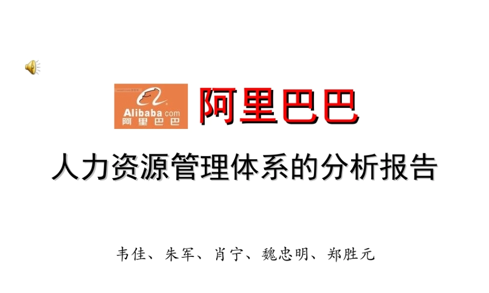 阿里巴巴人力资源管理体系的分析报告