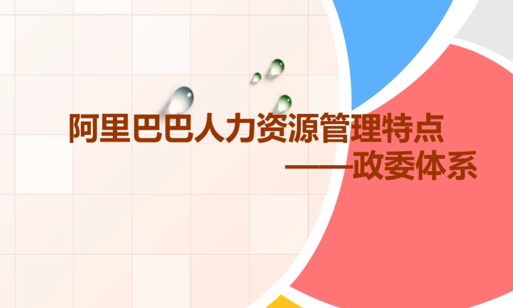 阿里巴巴人力资源管理
