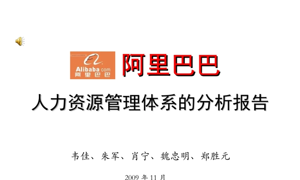 阿里巴巴人力资源管理体系的分析报告