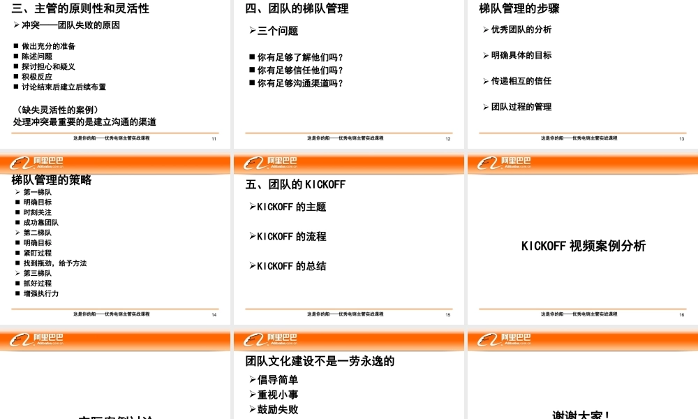 阿里巴巴团队文化建设--讲义版
