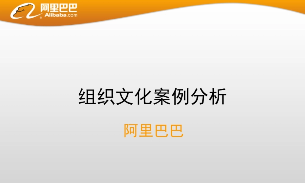 阿里巴巴组织文化案例分析