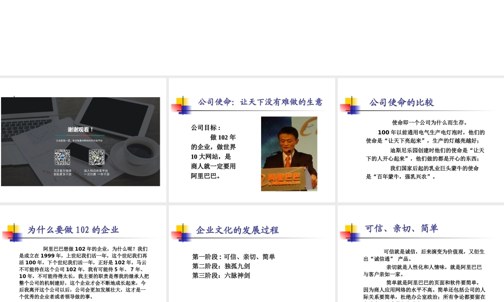 【电子商务】阿里巴巴企业文化