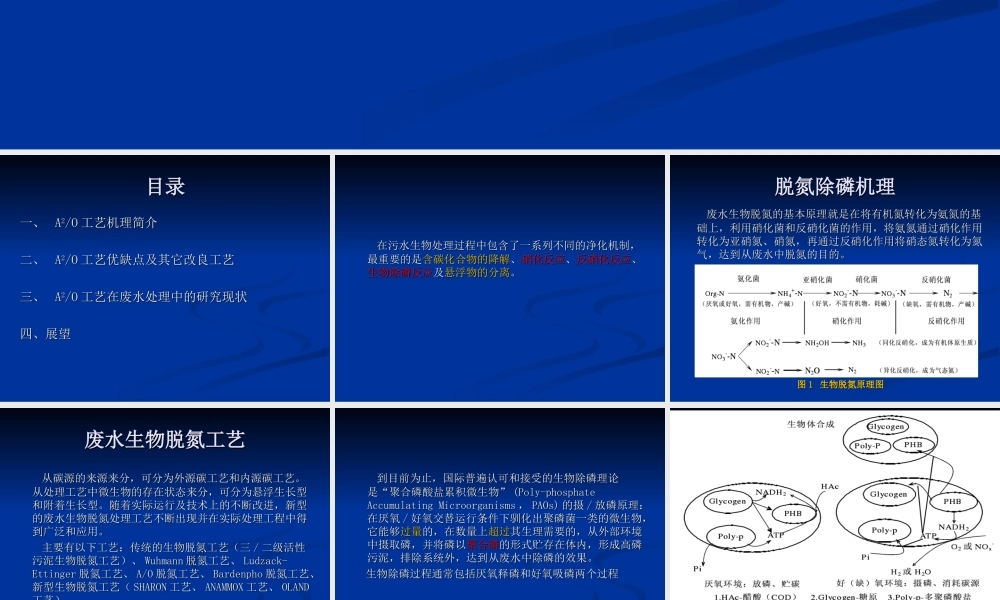 A2O工艺在废水处理中的应用