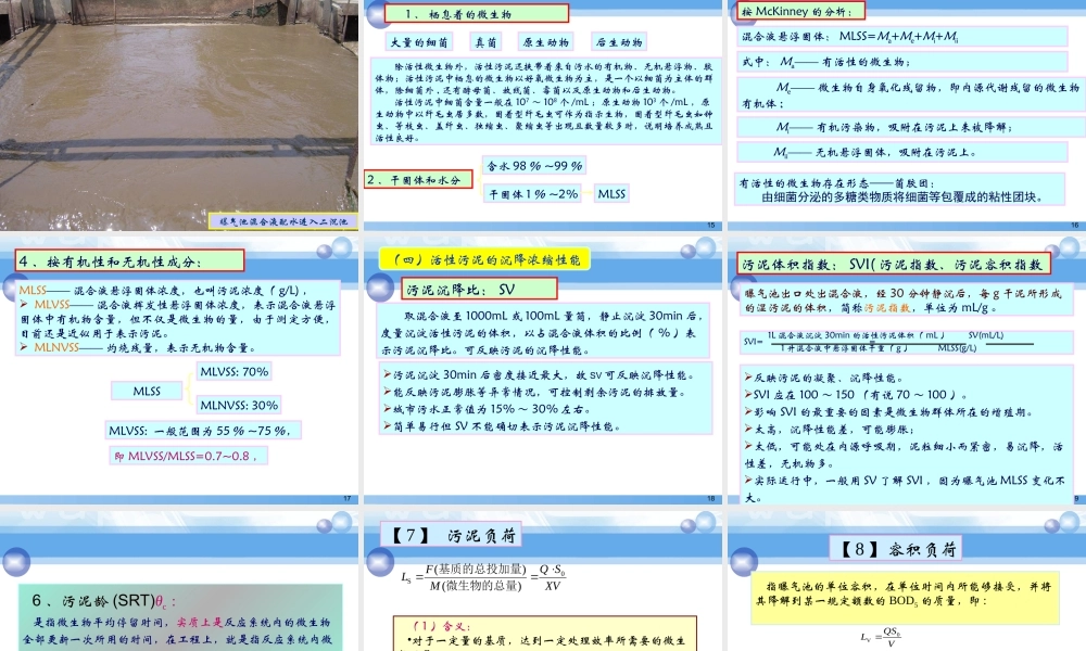 活性污泥法原理与应用