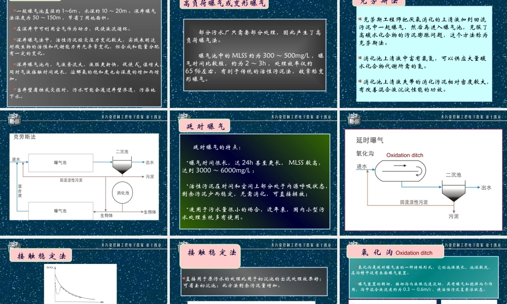 污水的好养生物处理法—活性污泥法