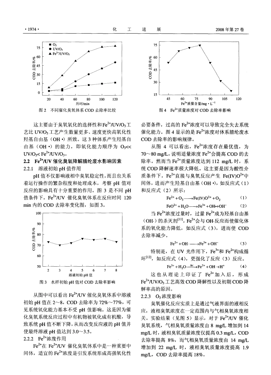UV催化臭氧降解腈纶废水影响因素_第3页