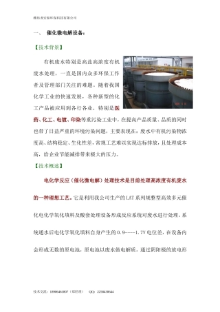 催化微电解技术详细介绍 上传资料