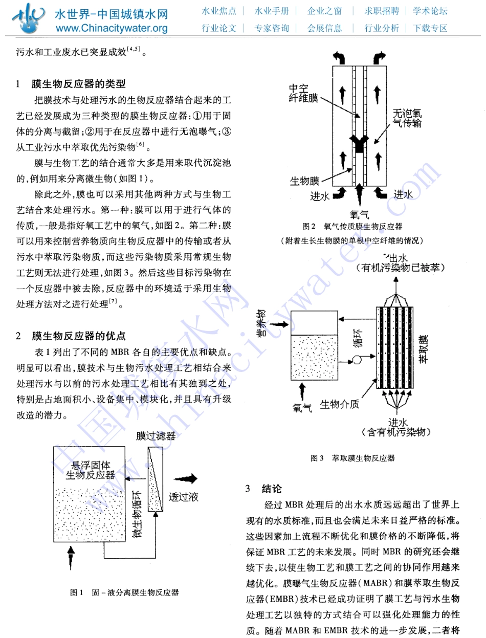 膜生物反应器污水处理技术_第2页