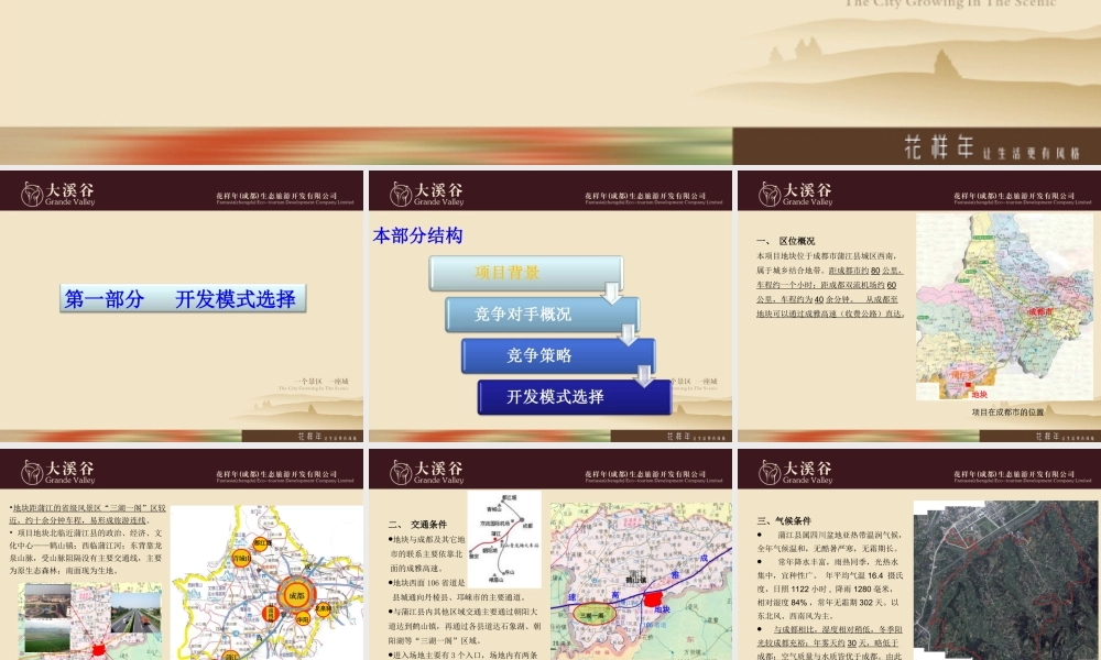 成都花样年-“大溪谷”生态旅游产业园概念策划(外企名地产公司_详细全面_值得借鉴)