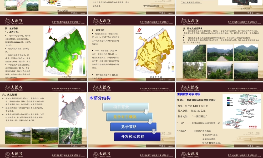 成都花样年-“大溪谷”生态旅游产业园概念策划(外企名地产公司_详细全面_值得借鉴)