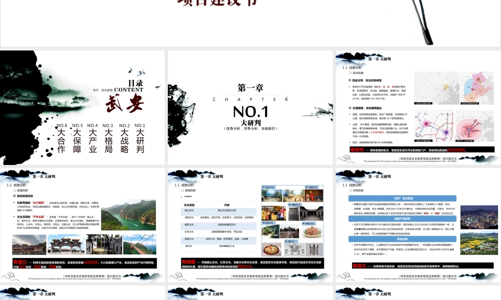 河北武安市旅游总体规划项目建议