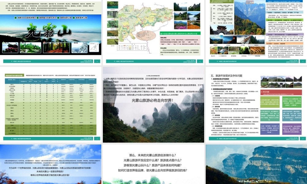 四川省南江县光雾山旅游发展最终策划方案
