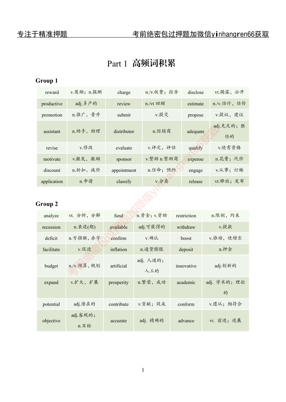 专项攻坚-英语-课前预习材料英语_第1页