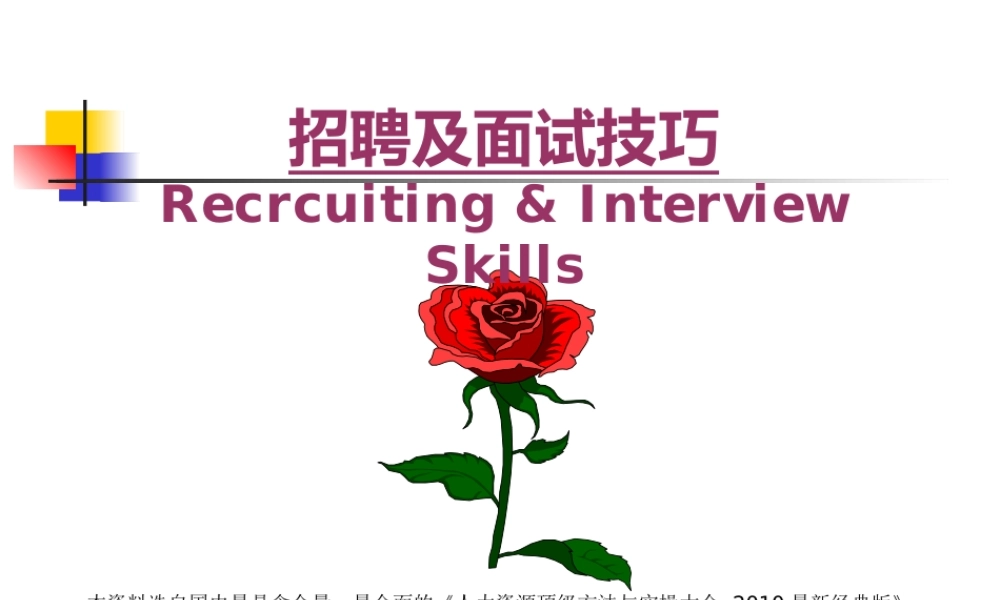 【课件】招聘及面试技巧